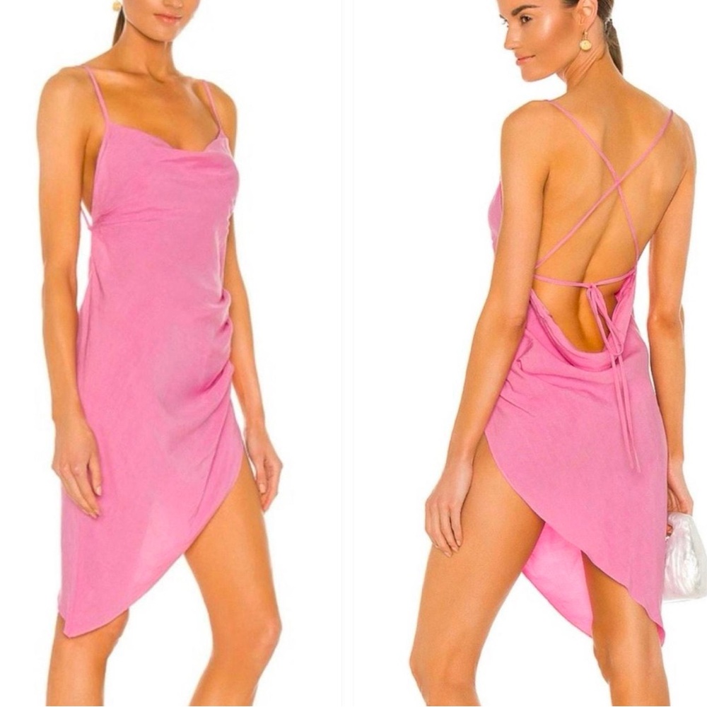 Amanda Uprichard Pink Slip Mini Dress
